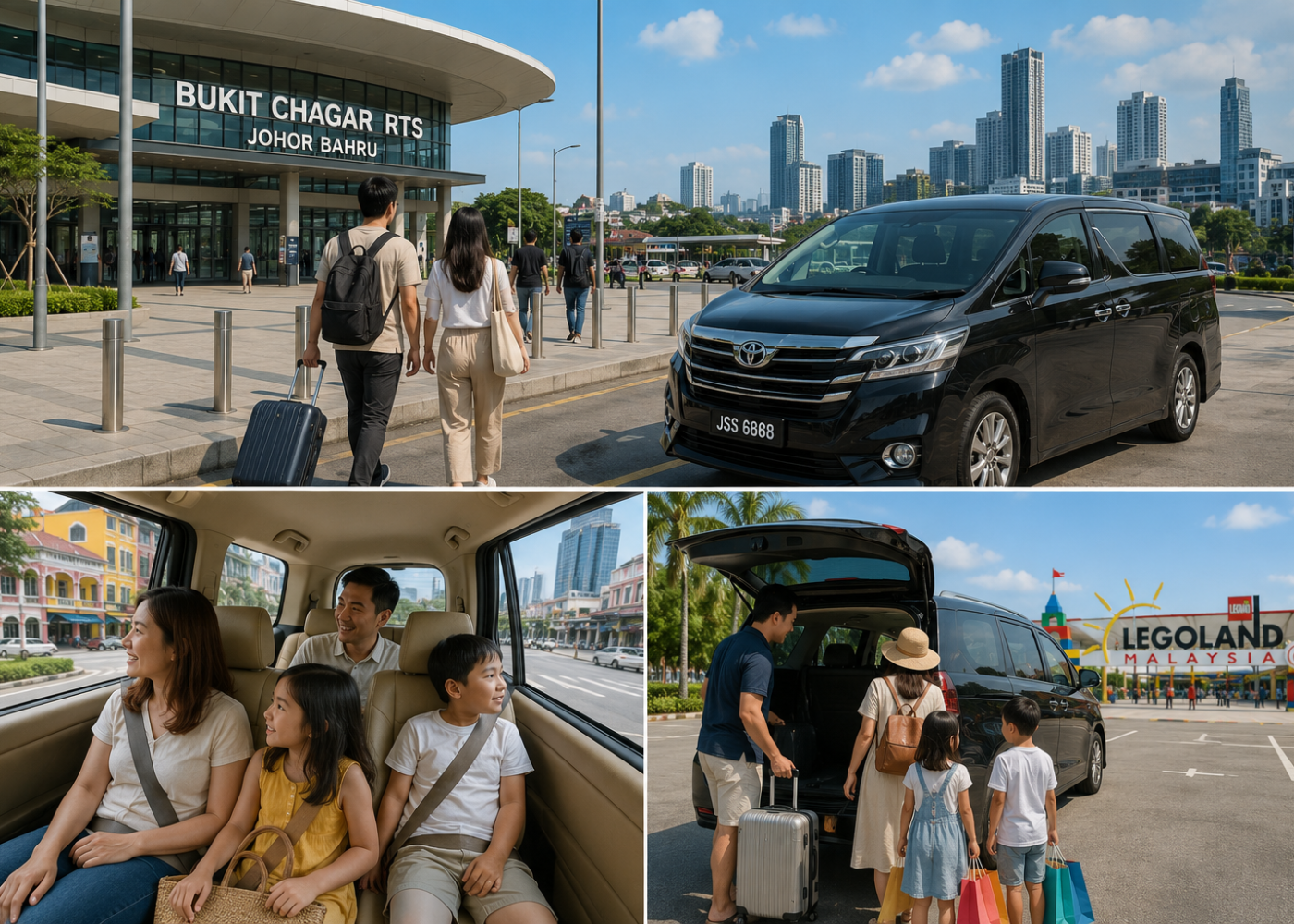 Private MPV for a multi-stop Johor day trip from Bukit Chagar RTS